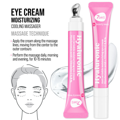 EYE CREAM CRYO MASSAGER, Hyaluronic 18 ML