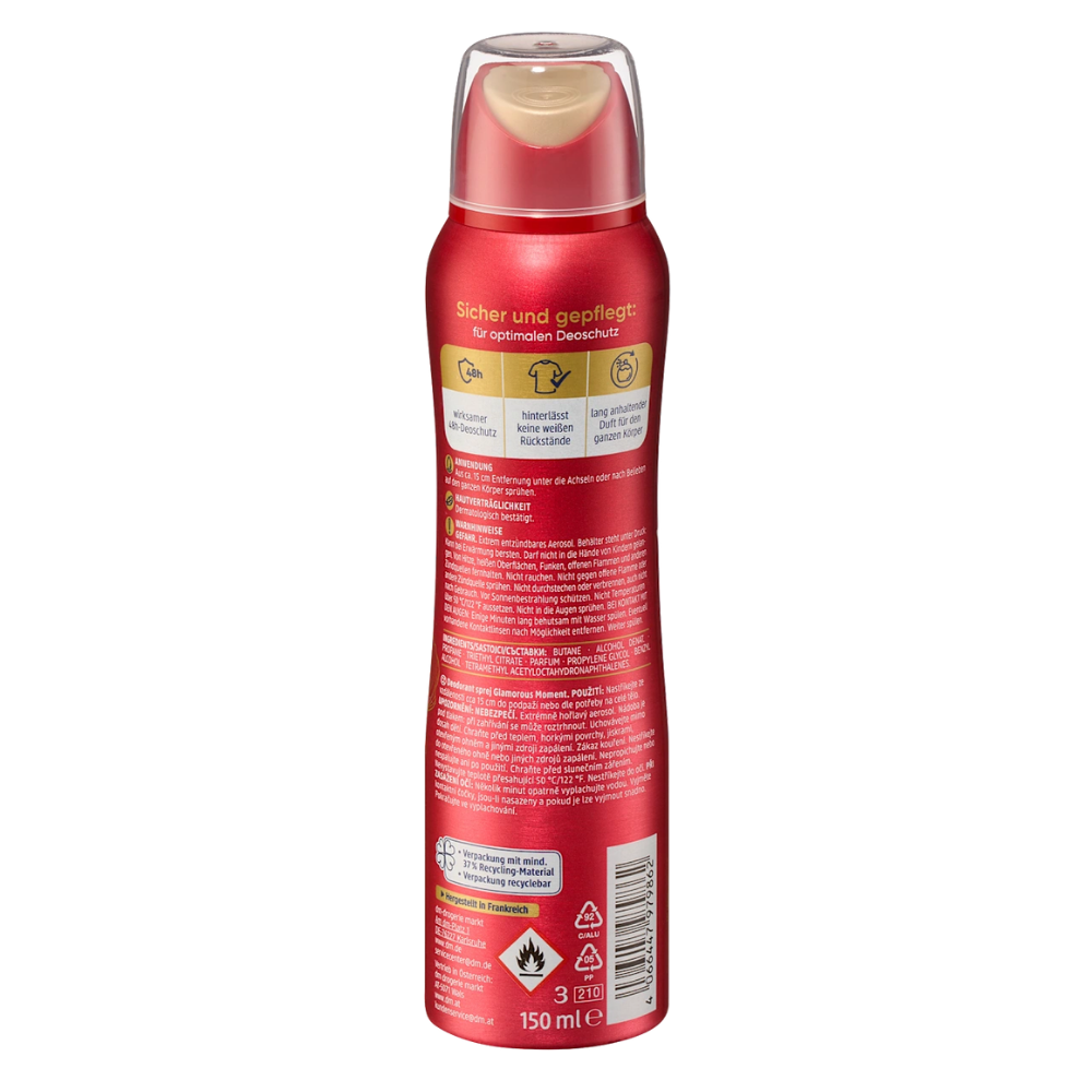 Balea Deodorant Spray Perfume "Glamorous Moment" – 150 ml – view 2