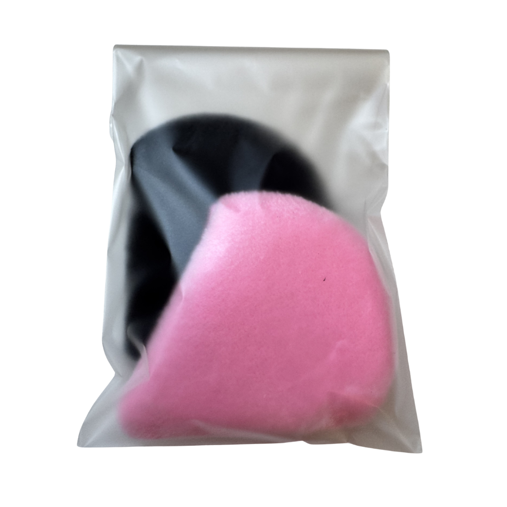 Miratica - Powder Puff Pink & Black - 2 psc