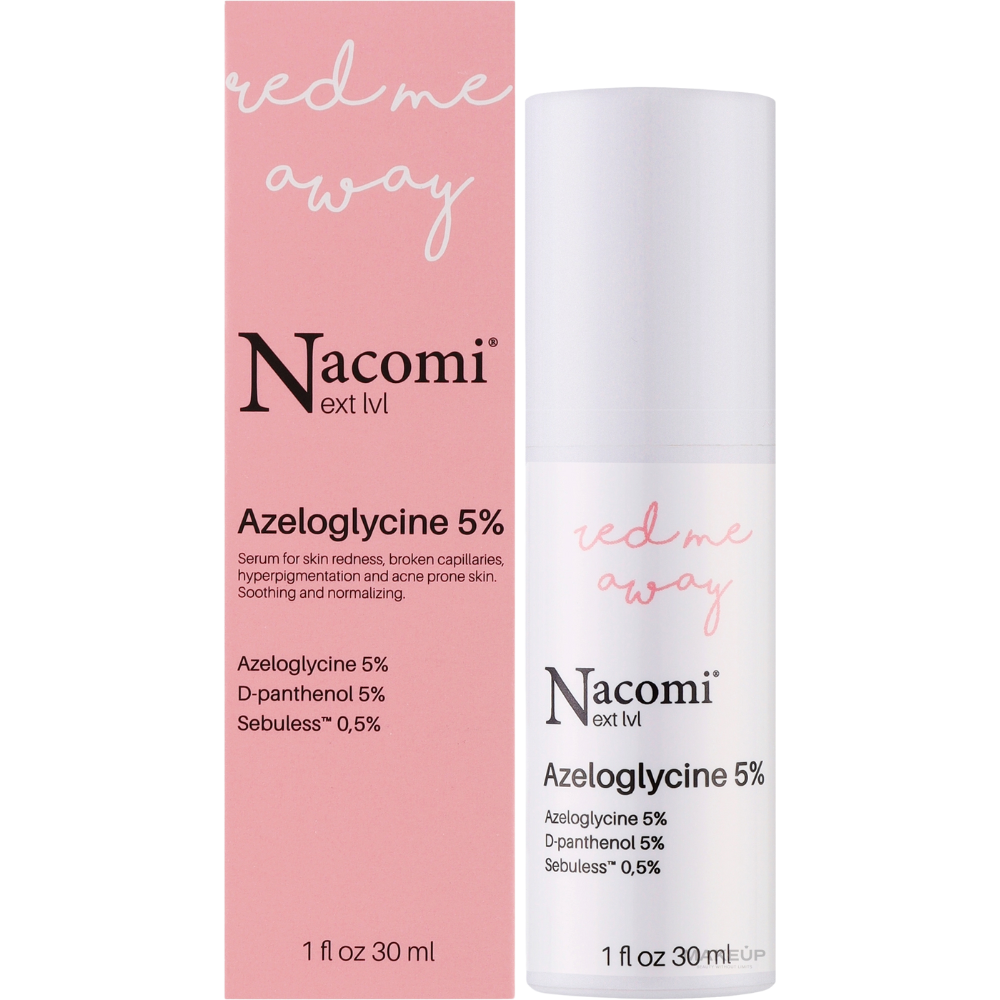 NACOMI - FACE SERUM FOR ROSACEA SKIN - AZELOGLYCINE 5% - 30 ml - Vegan