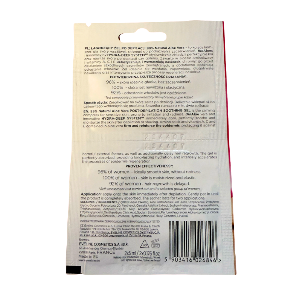 EVELINE POST-DEPILATION GEL FACE AND BODY - 2 x 5ml