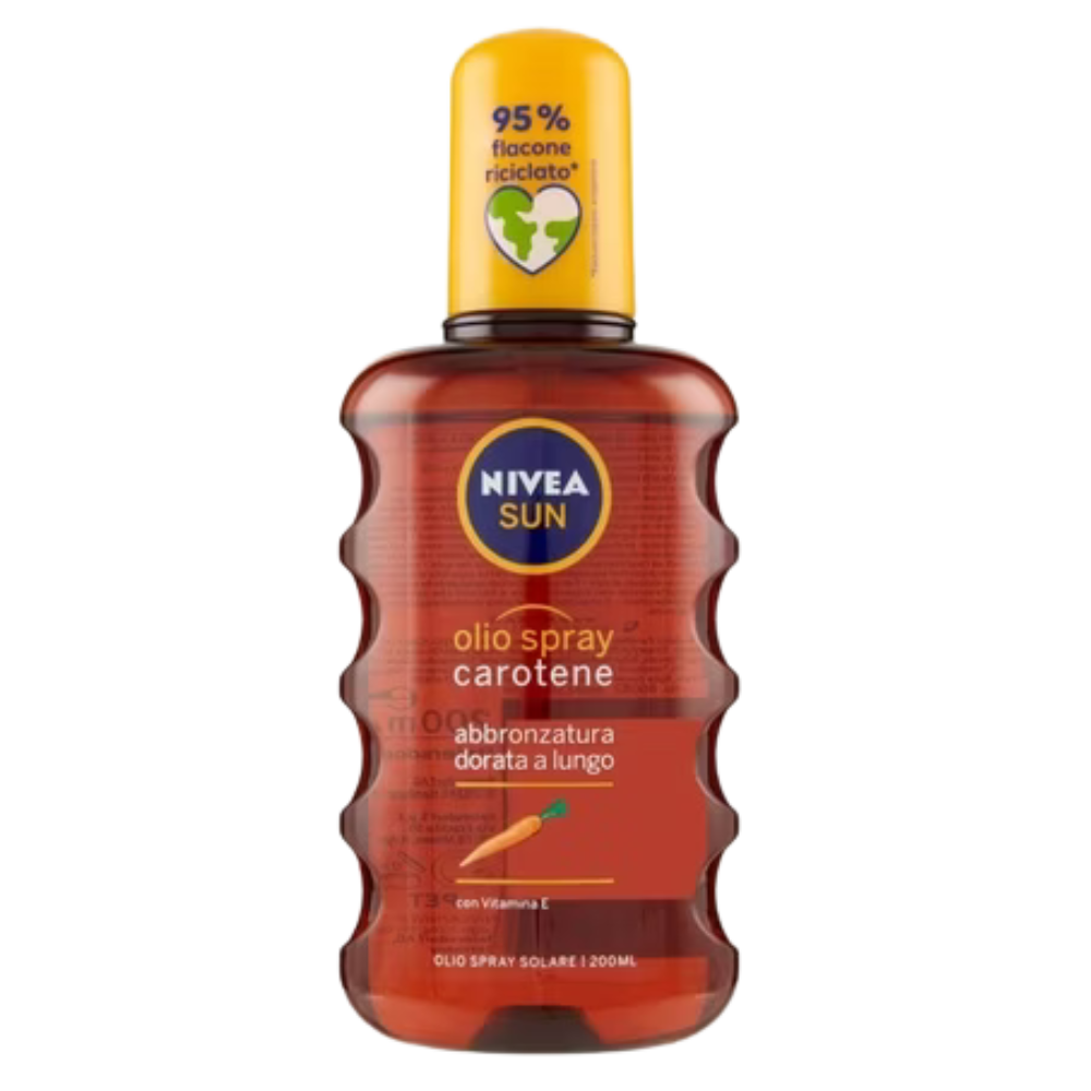 Nivea Sun Carotene Oil Spray Deep Tanning Skin Hydrates 200 ml