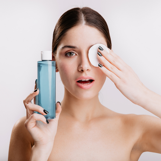 Face toner bottle for skincare routine at Miratica