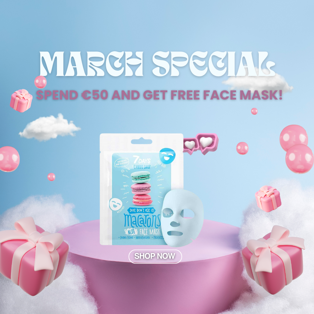 SPEND €50 AND GET FREE MACARONS FACE MASK