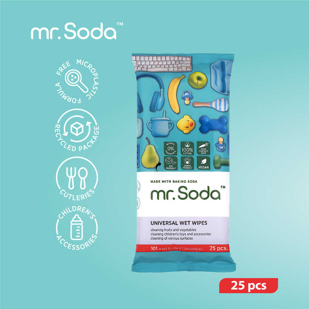 InSoda: Mr.Soda Universal Wet Wipes, 25 pcs