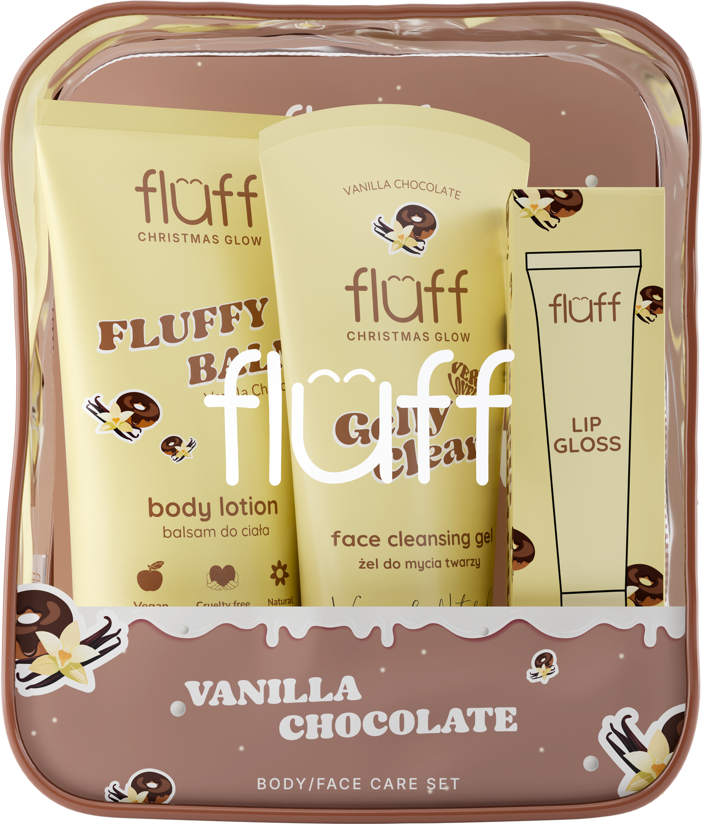 FLUFF - FACE & BODY CARE GIFT SET - VANILLA CHOCOLATE