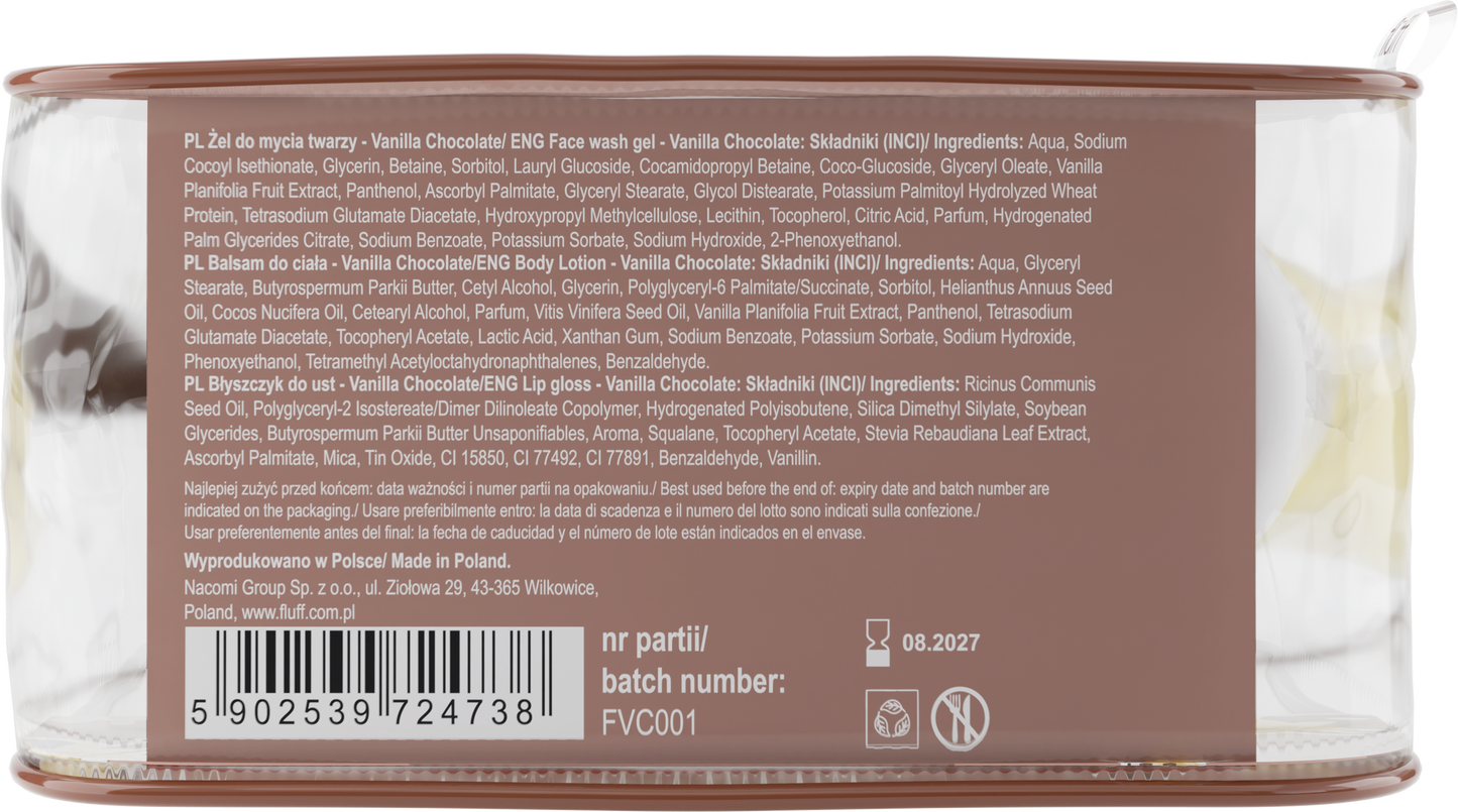 FLUFF - FACE & BODY CARE GIFT SET - VANILLA CHOCOLATE