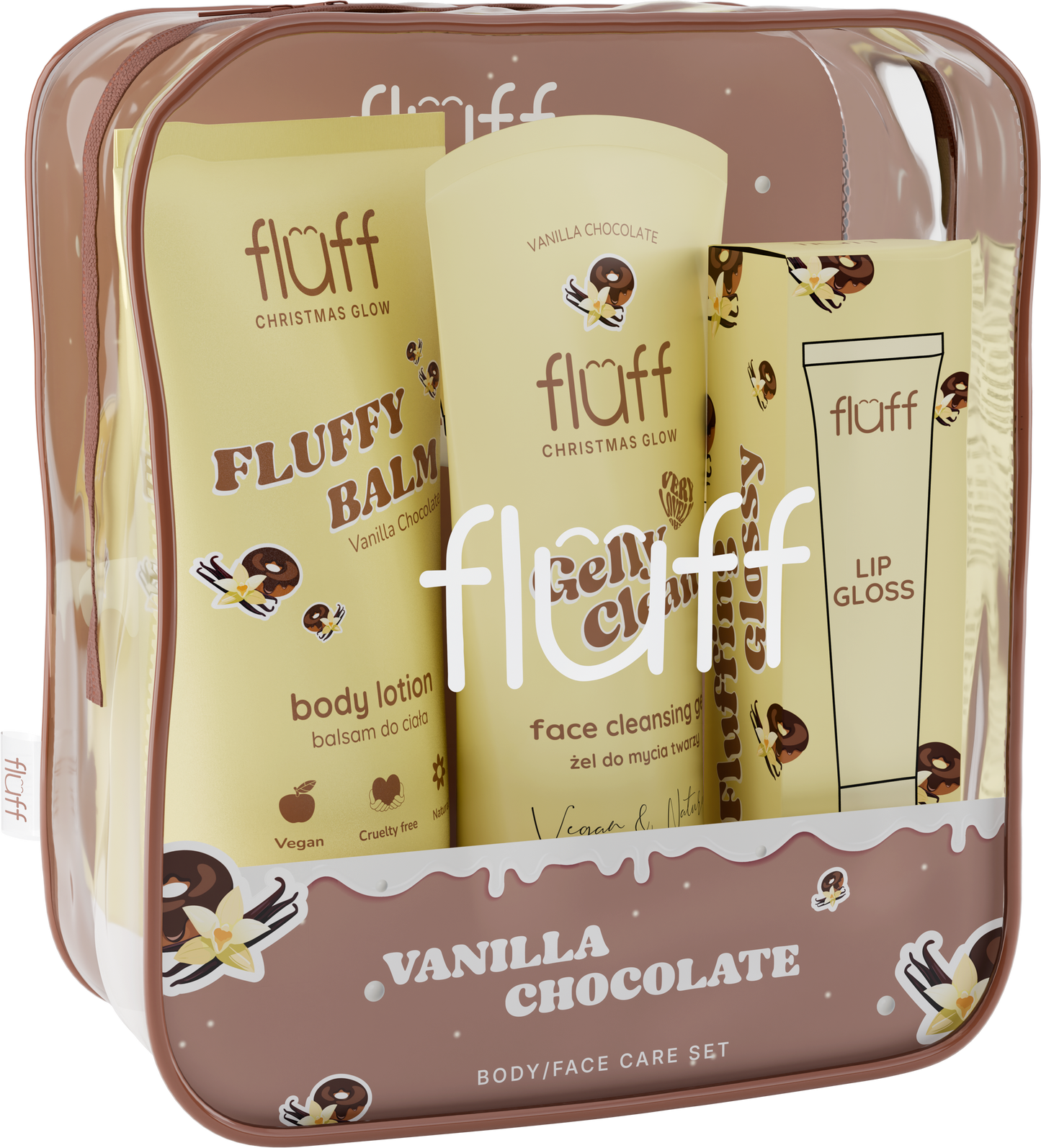 FLUFF - FACE & BODY CARE GIFT SET - VANILLA CHOCOLATE