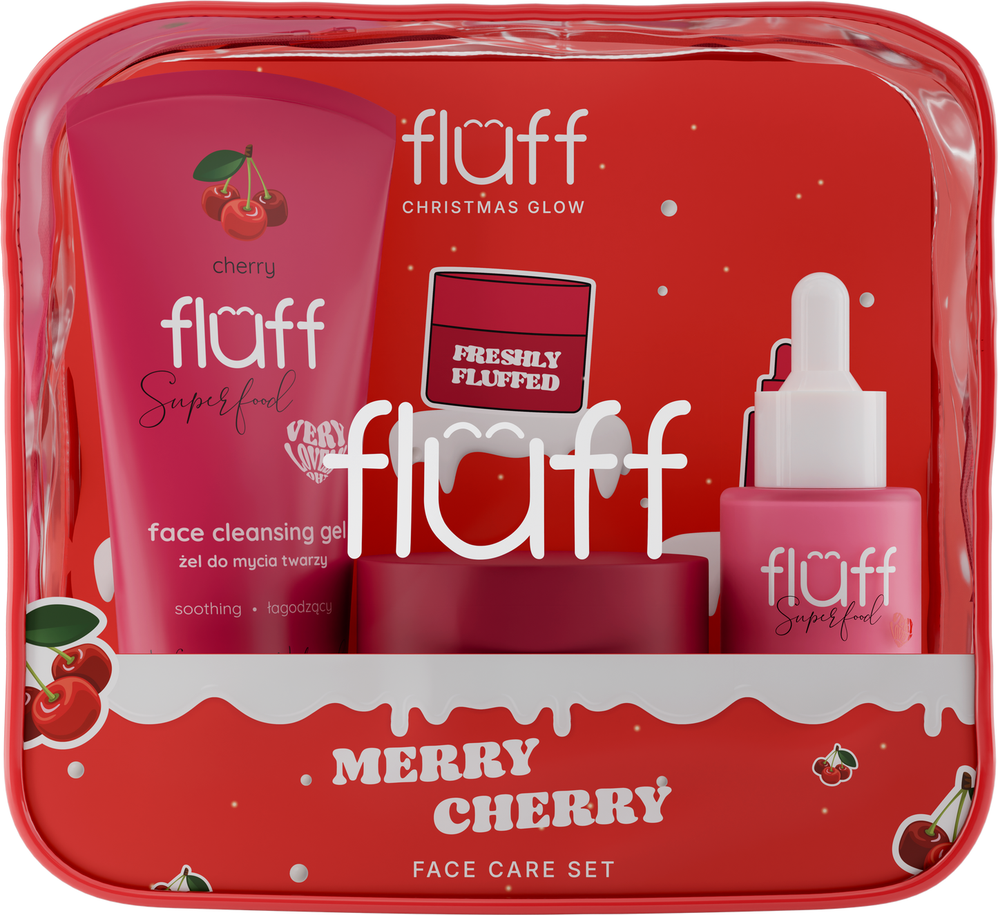FLUFF - GIFT SET: MERRY CHERRY - FACE CARE SET