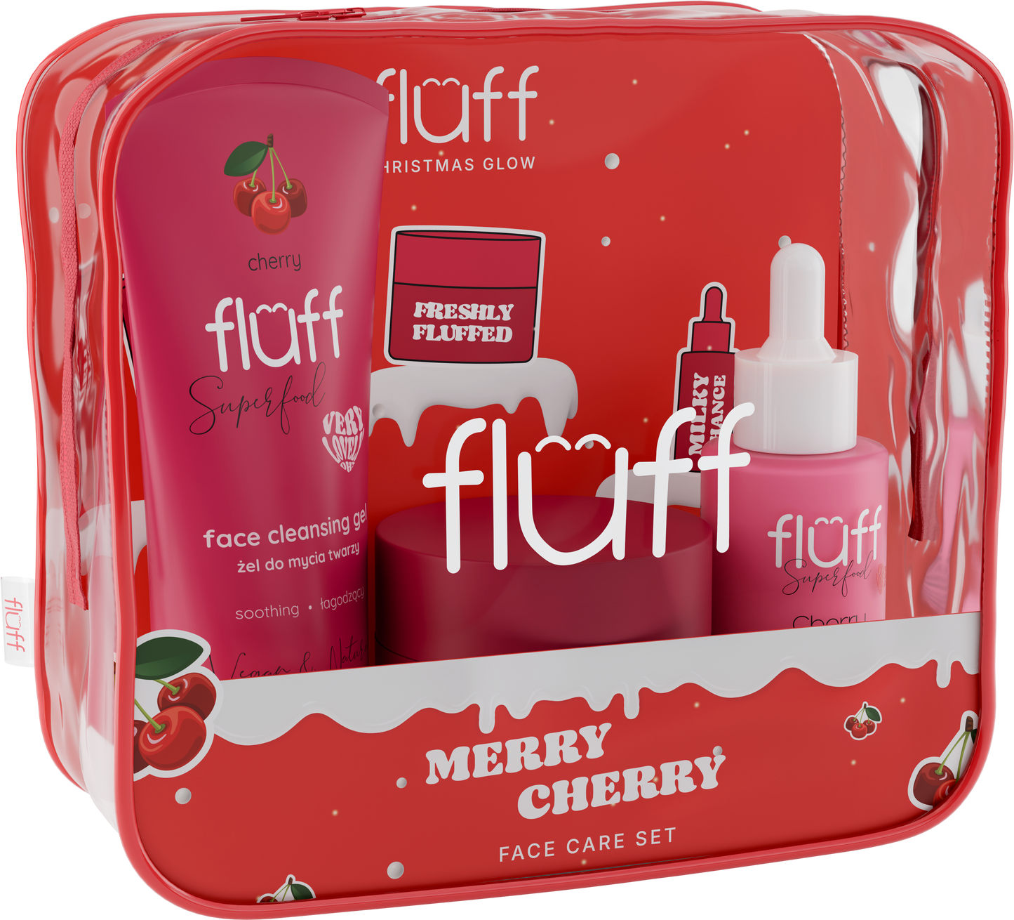FLUFF - GIFT SET: MERRY CHERRY - FACE CARE SET