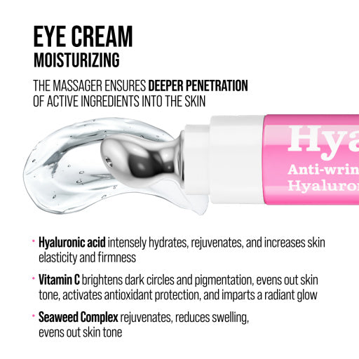 EYE CREAM CRYO MASSAGER, Hyaluronic 18 ML