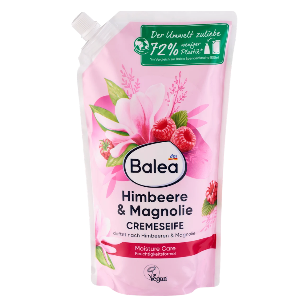 Balea Cream Soap Raspberry & Magnolia Refill Pack – 850 ml