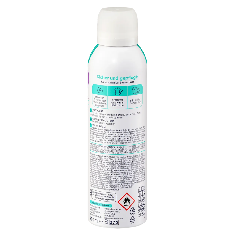 Balea Antiperspirant Deodorant Spray "Protection 5in1" – 200 ml