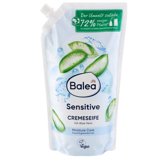 Balea Cream Soap Sensitive with Aloe Vera Refill Pack – 850 ml