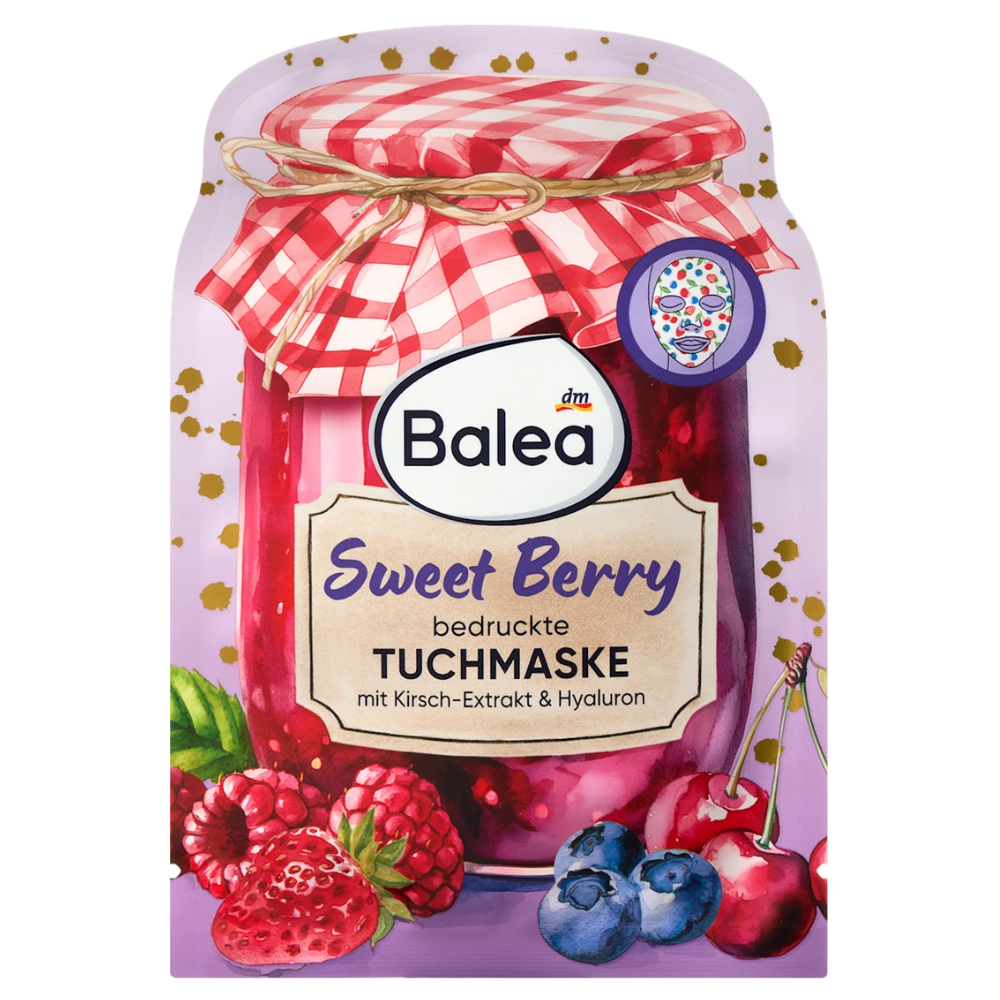 Balea Printed Sheet Mask "Sweet Berry" – 1 pc