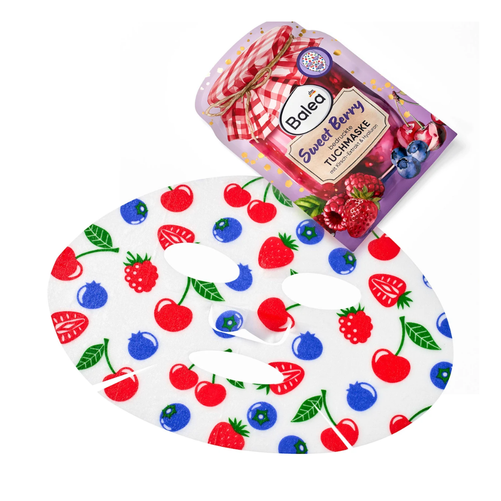 Balea Printed Sheet Mask "Sweet Berry" – 1 pc
