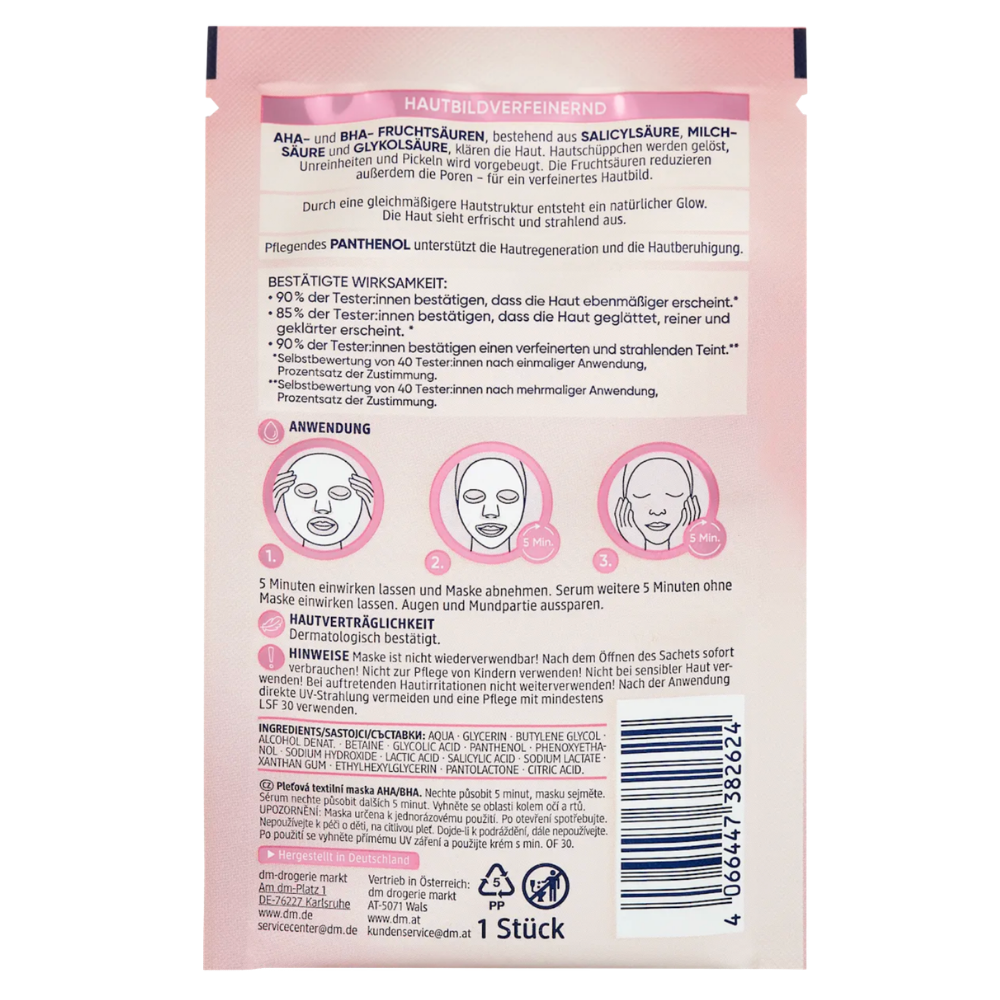 BALEA - SHEET AHA & BHA FACE MASK - 1 Sheet