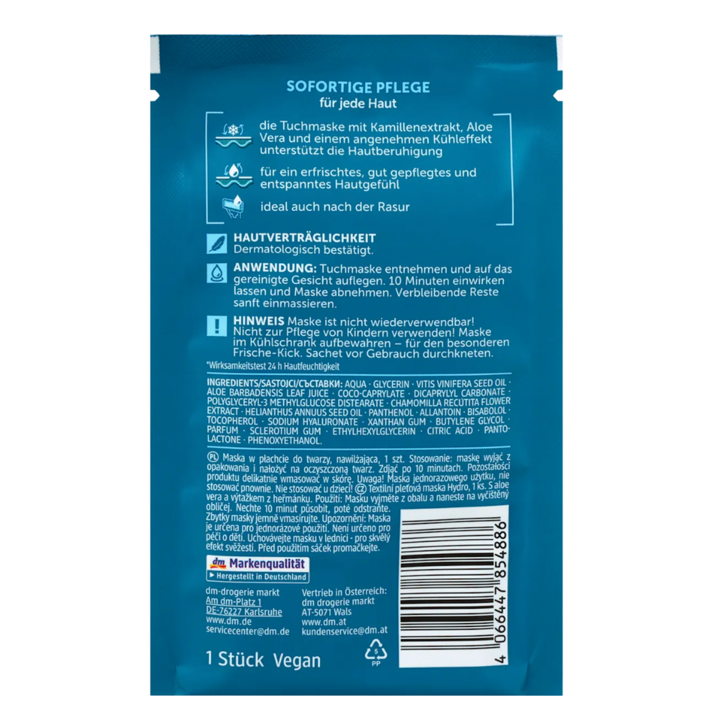BALEA - HYDRO SHEET FACE MASK FOR MEN- 1 Sheet