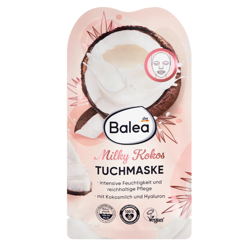 BALEA - MILKY COCONUT SHEET FACE MASK - 1 Sheet