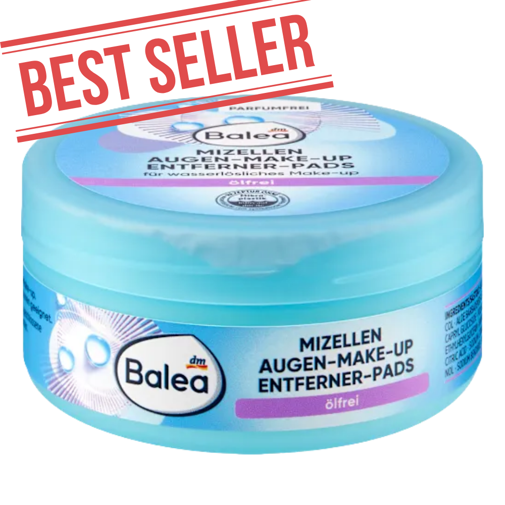 Balea Oil-Free Eye Makeup Remover Pads 50 Pads – Micellar Makeup Remover