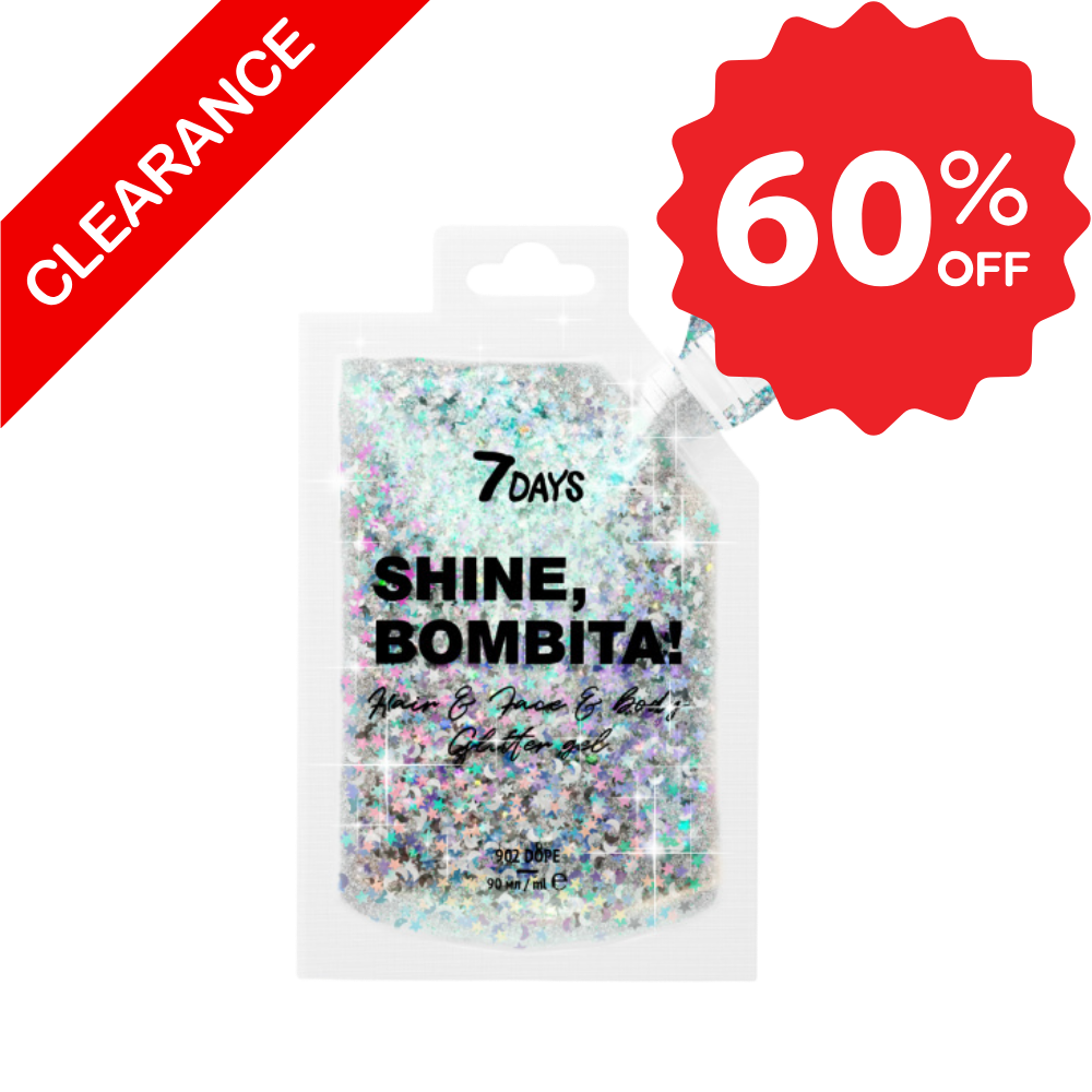 Silver Face Hair & Body Glitter Gel with Stars & Moons – Dope by B.Colour