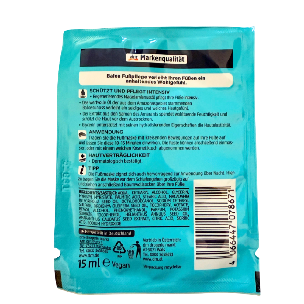 MOISTURISING FOOT MASK -BALEA - 1 pair
