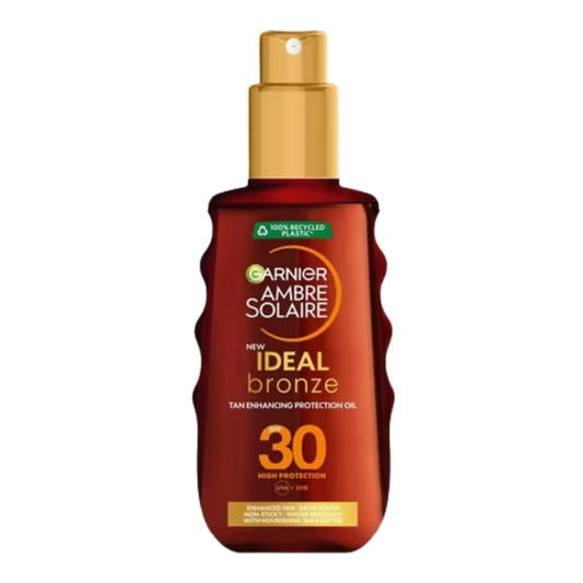 Garnier Ambre Solaire Ideal Bronze Protective Oil Sun Cream Spray SPF30 with Shea Butter 150ml