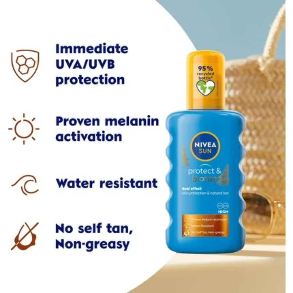 Nivea Sun Protect & Bronze Sun Spray 200ml SPF30