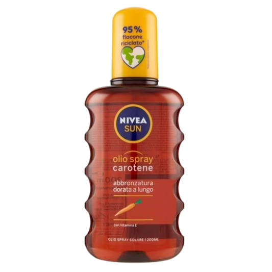 Nivea Sun Carotene Oil Spray Deep Tanning Skin Hydrates 200 ml