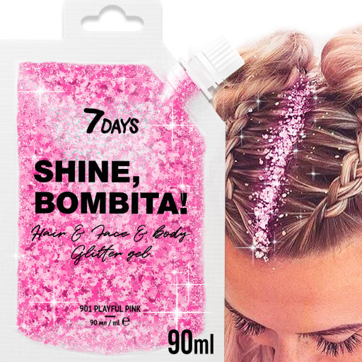 GEL GLITTER FOR FACE, HAIR & BODY - PINK