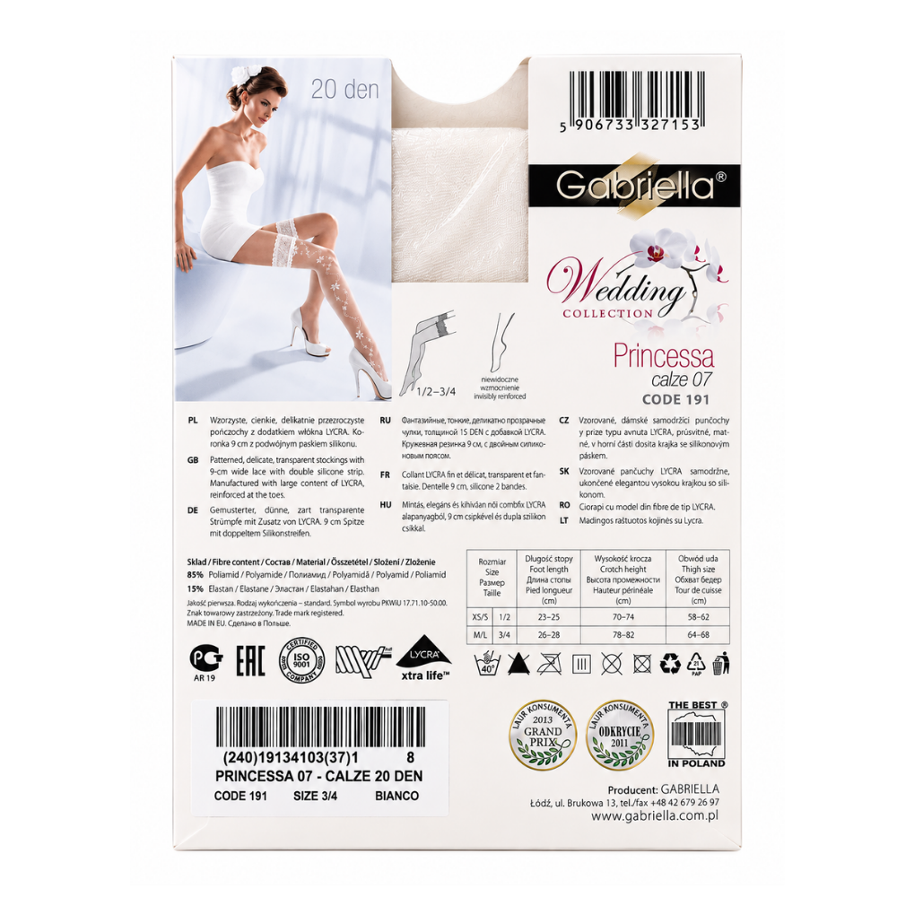 Wedding Hold Up Stocking by Gabriella - Princessa 7 | Size M/L - 3/4
