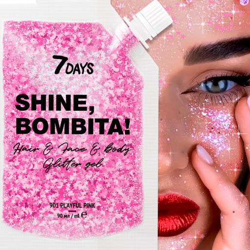 GEL GLITTER FOR FACE, HAIR & BODY - PINK